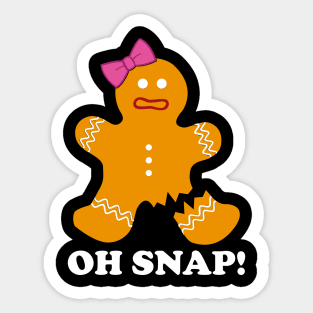 Gingerbread Man Oh Snap Christmas Funny Cookie Baking Gift Sticker